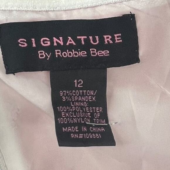 Signature by Robbie Bee Halter Top Sundress Red & White Sz 12 - Picture 8 of 9